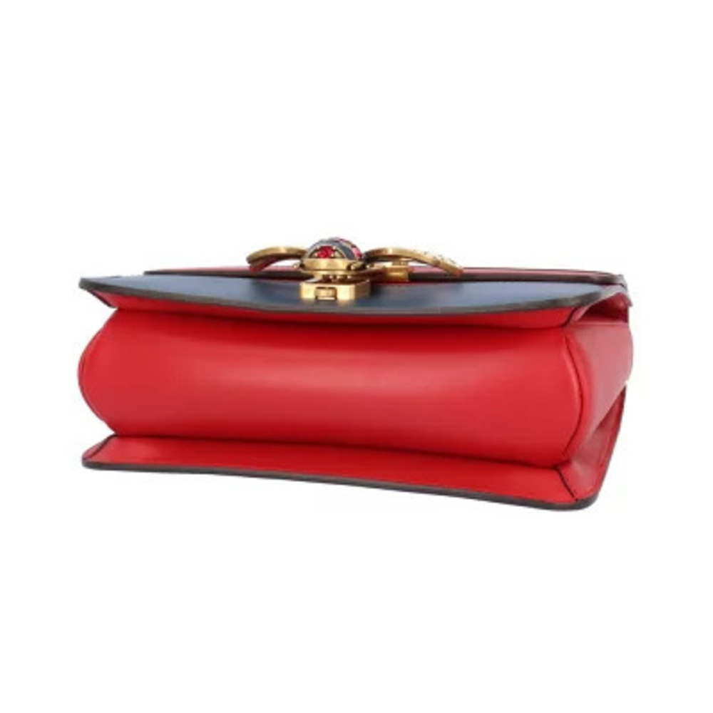 Gucci Queen Margaret Bee Shoulder Bag Leather White - Picture 5 of 8